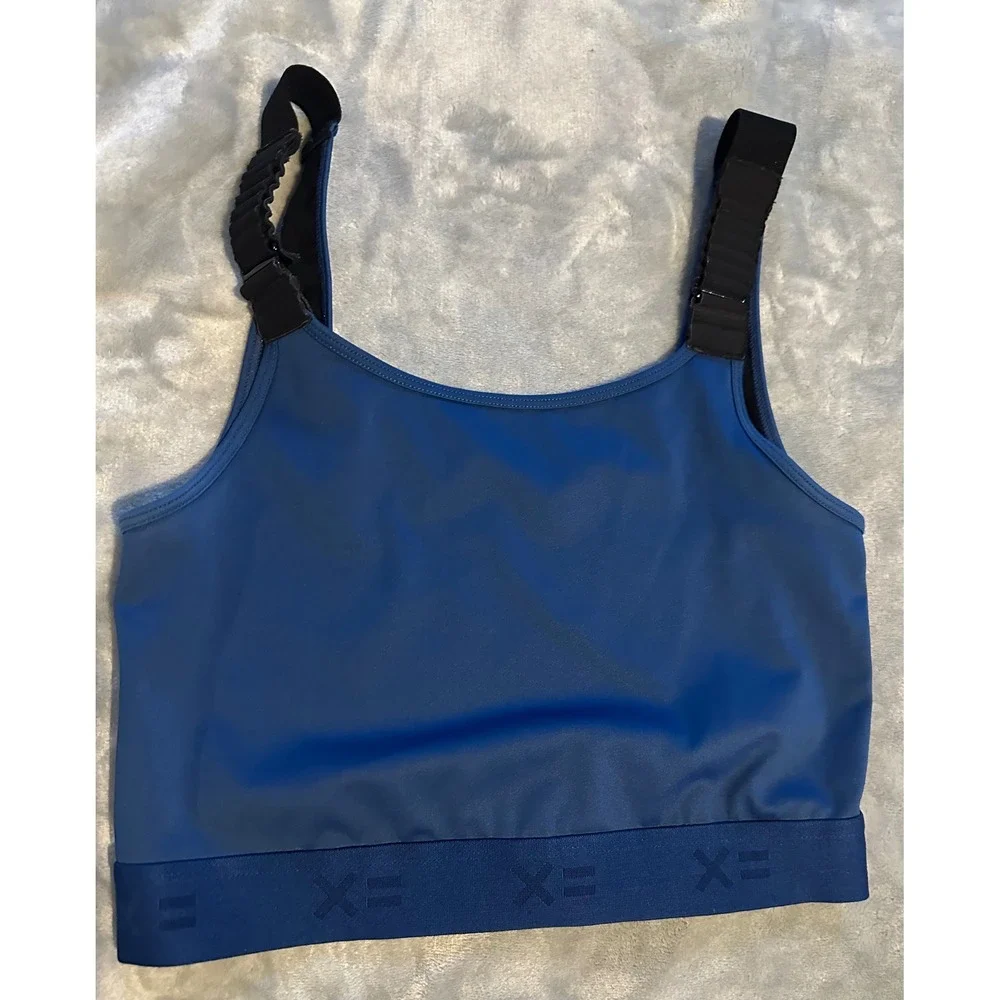 TomboyX Compression Top Womens Medium Blue Adjustable Strap Activewear 7166